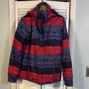 Roxy Girls's Vibrant Pink and Purple Ski Jacket